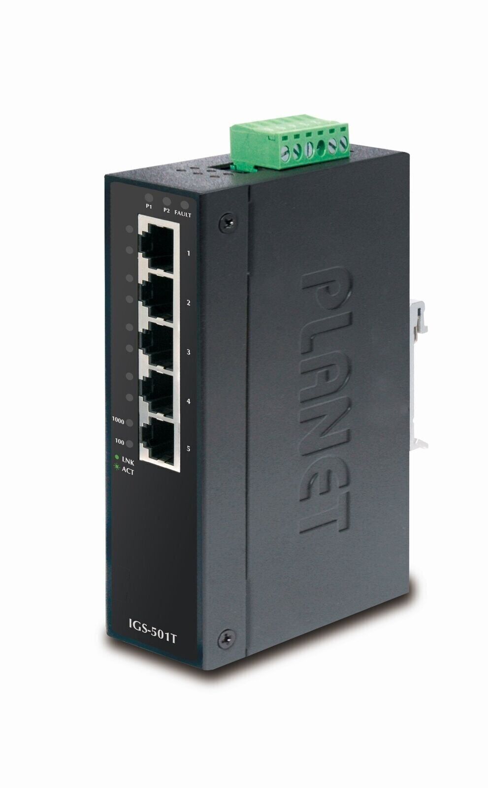 PLANET TECHNOLOGY IGS-501T IP30 Industrial Gigabit Ethernet Switch 5-Port