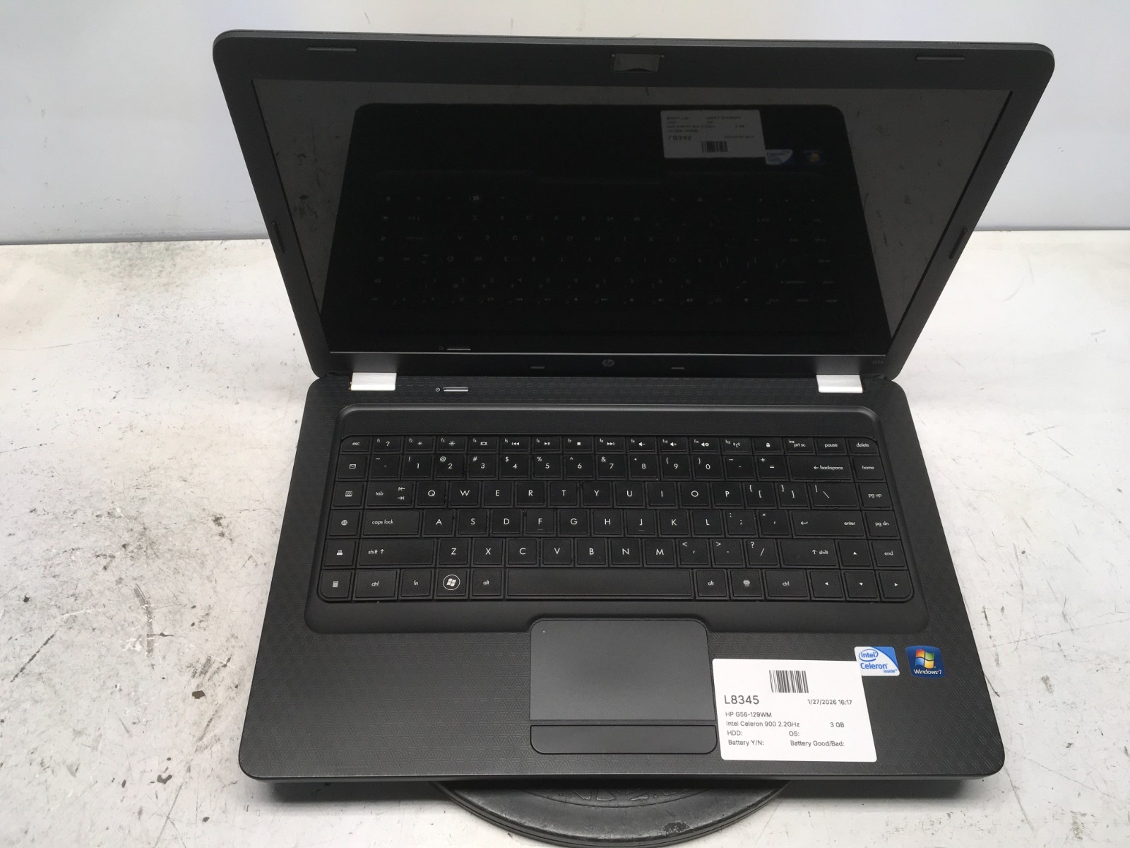 HP G56-129WM Intel Celeron 900 2.2GHz 3 GB NO HDD