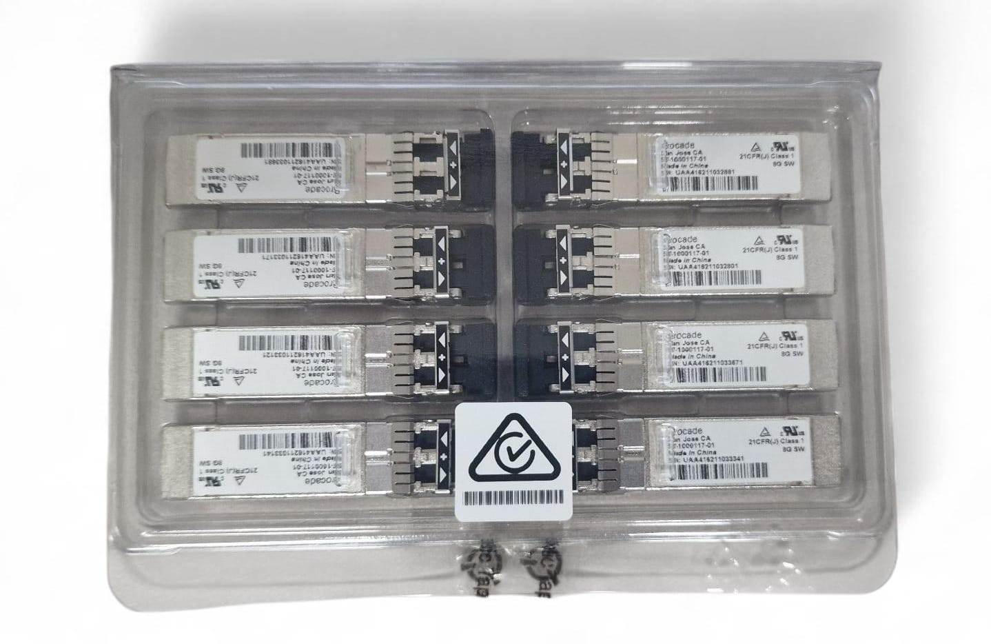 8x IBM 99Y0815 Brocade 8Gb SFP+ Transceiver Fibre Channel Module NEW