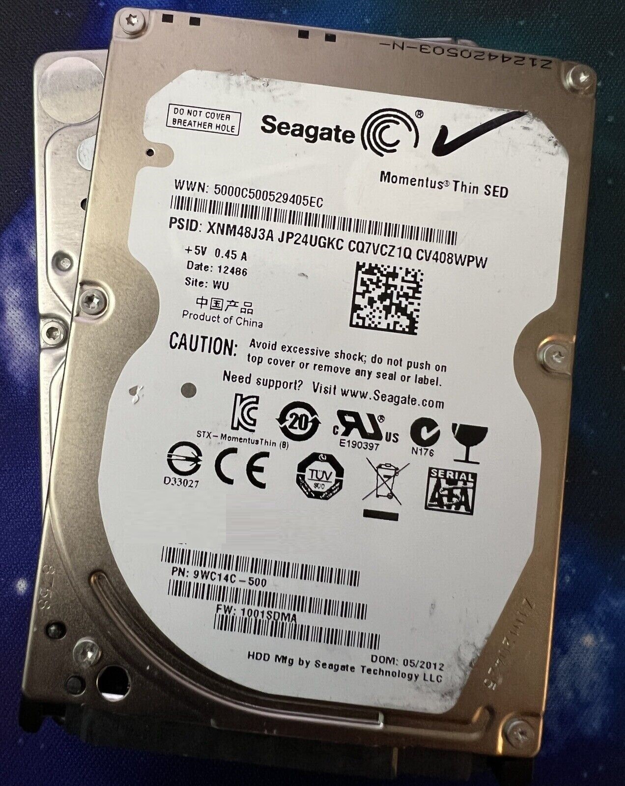 LOT OF QTY 2 640gb 2.5"  Laptop SATA Replacement Hard Drives MIXED BRAND AS IS