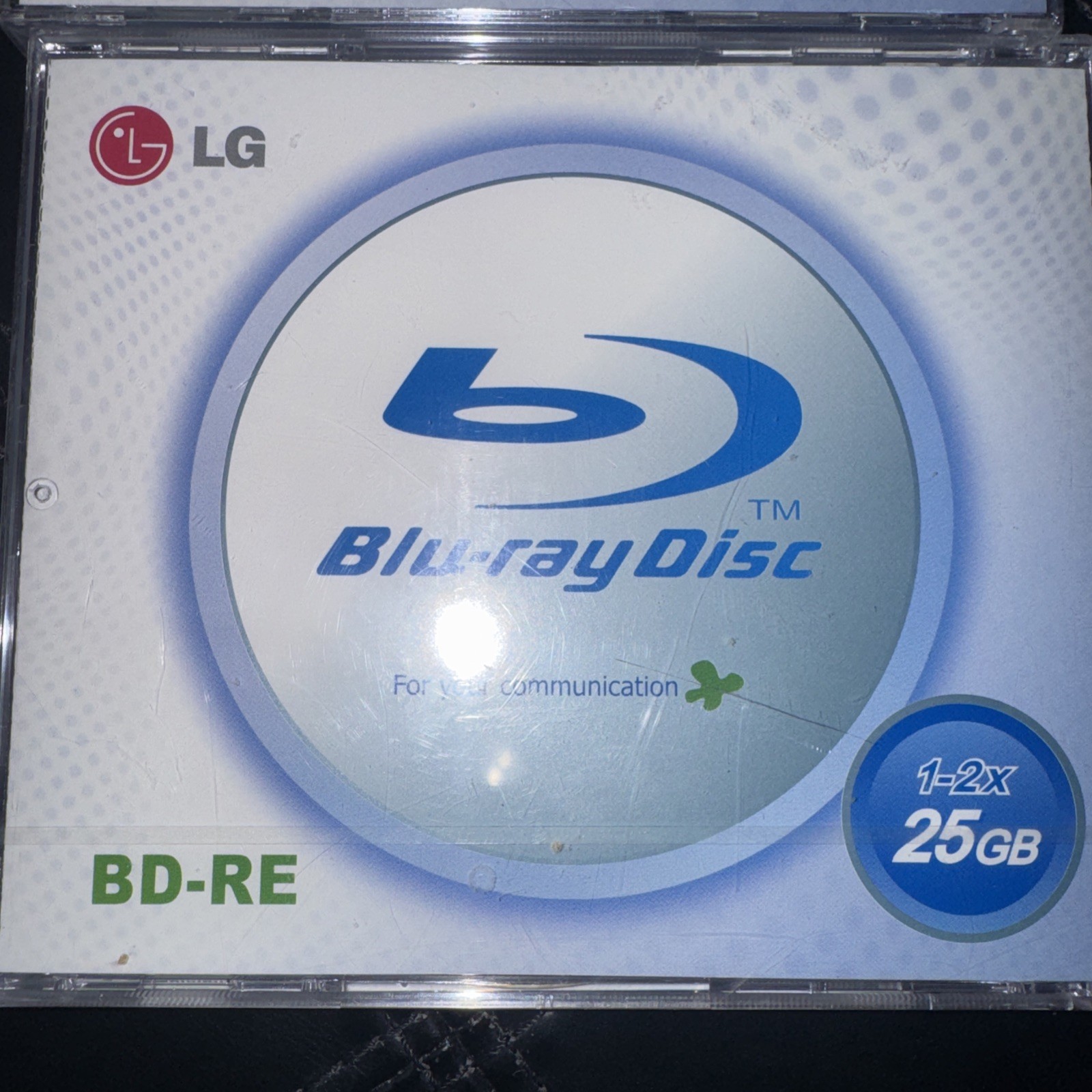 Two (2) ~ LG Blank Rewritable BD-RE 1X2 Blu-ray Discs 25GB With Jewel Case