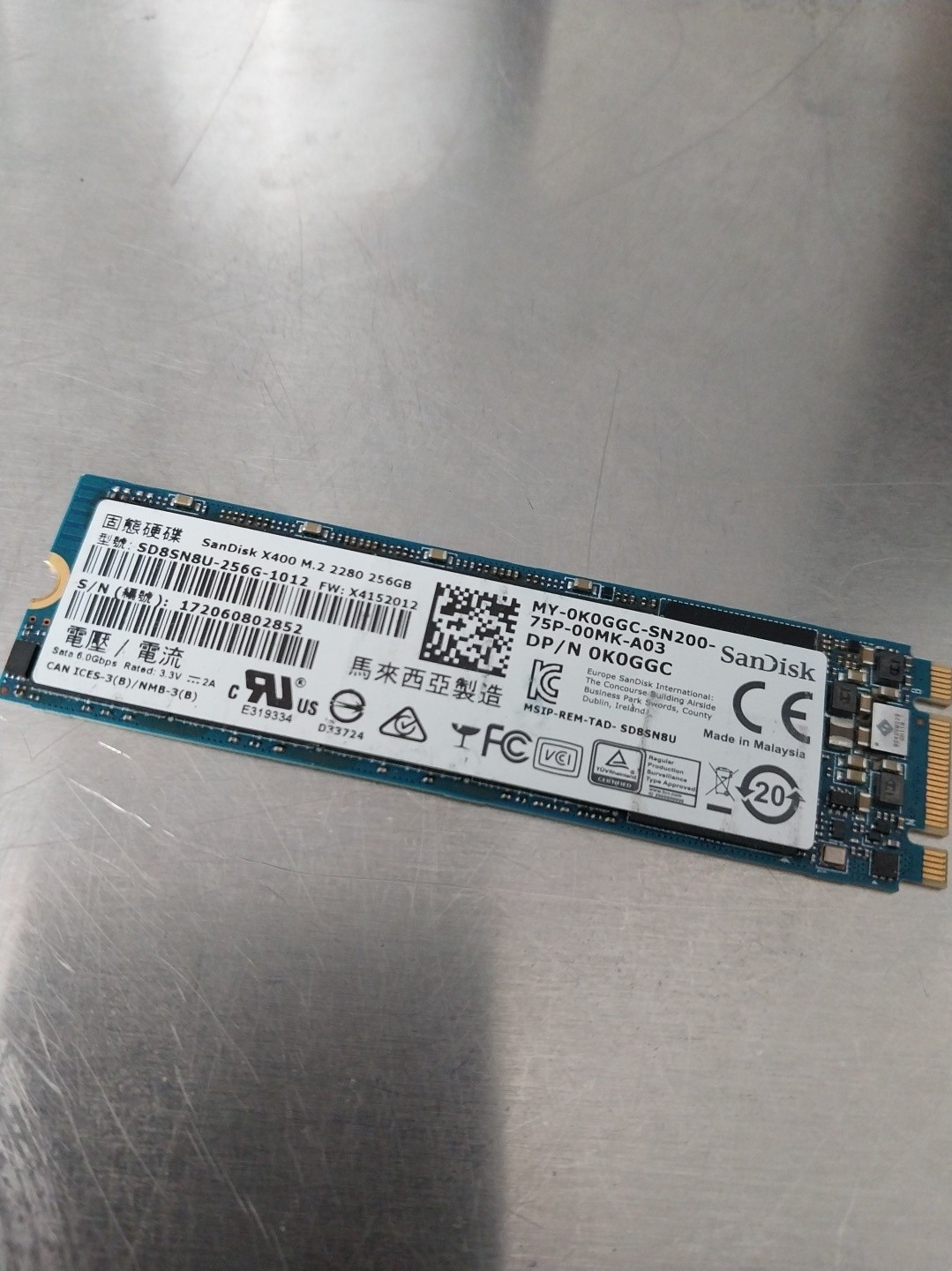 SanDisk X400 M.2 2280 256GB SD8SN8U Dell - 0K0GGC