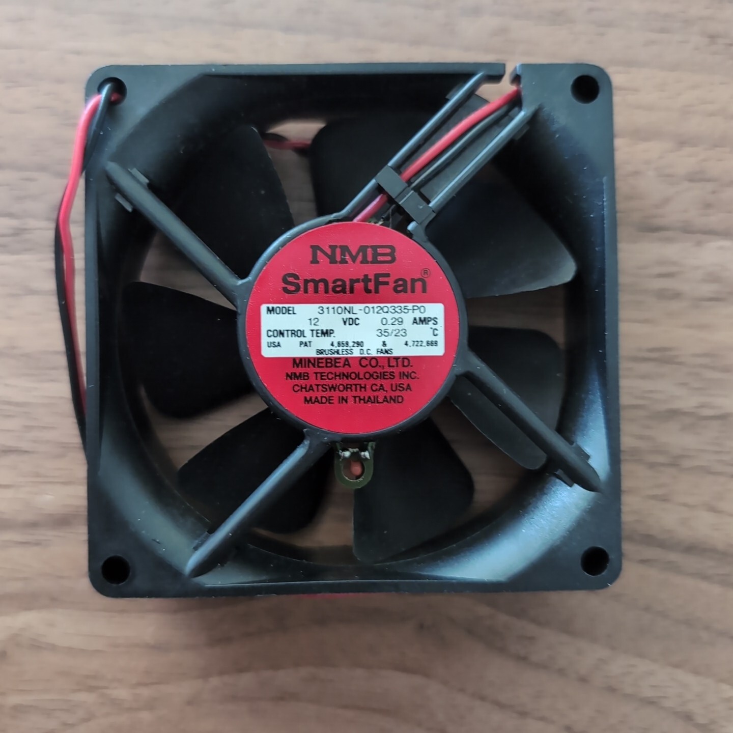 NMB 3110NL-01Q335-PO SmartFan 12V 0.29A 2-wire 35/23C 80x80x25mm