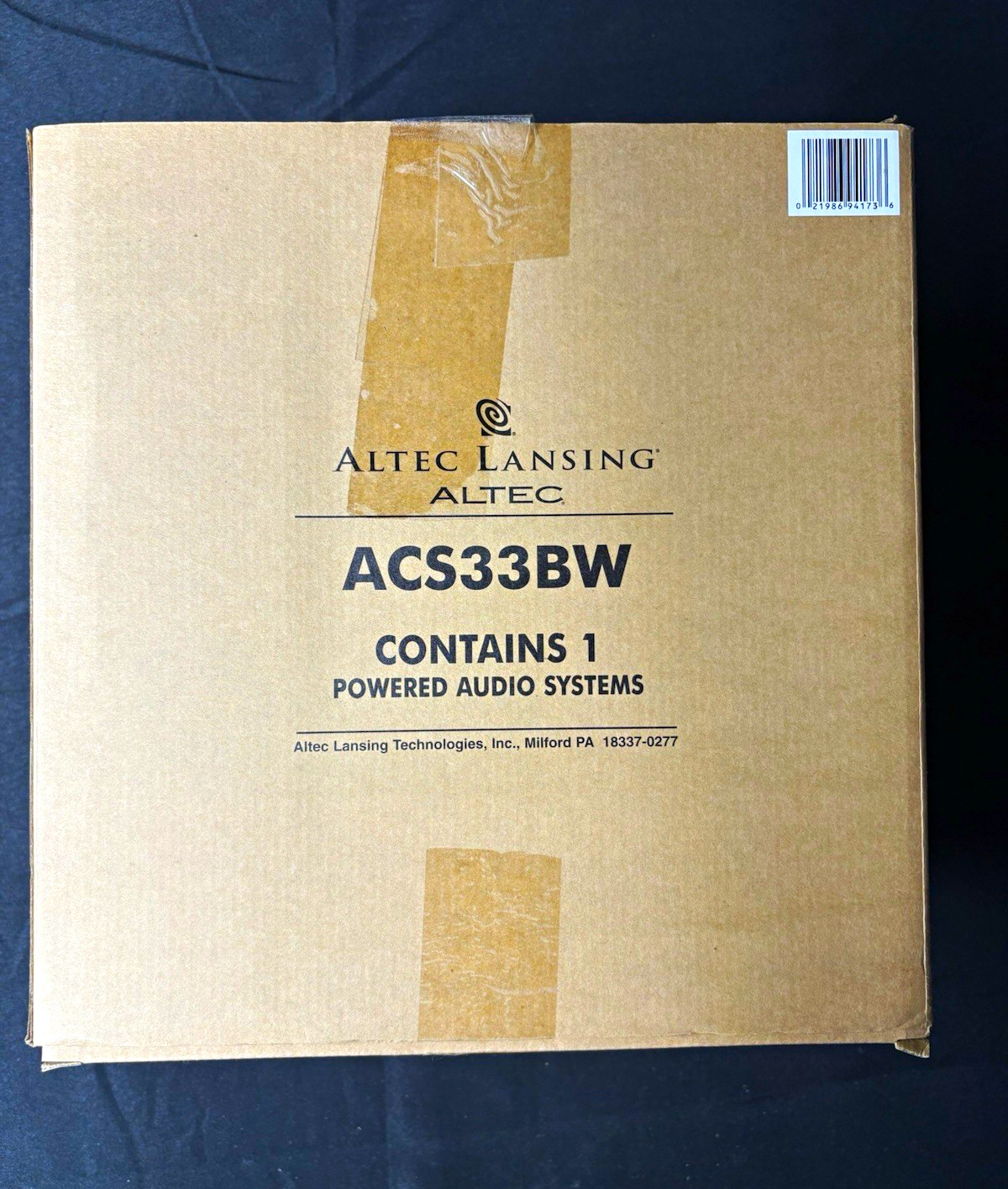 Vintage NIB Altec Lansing ACS33BW Powered Audio System Wired Computer Speakers