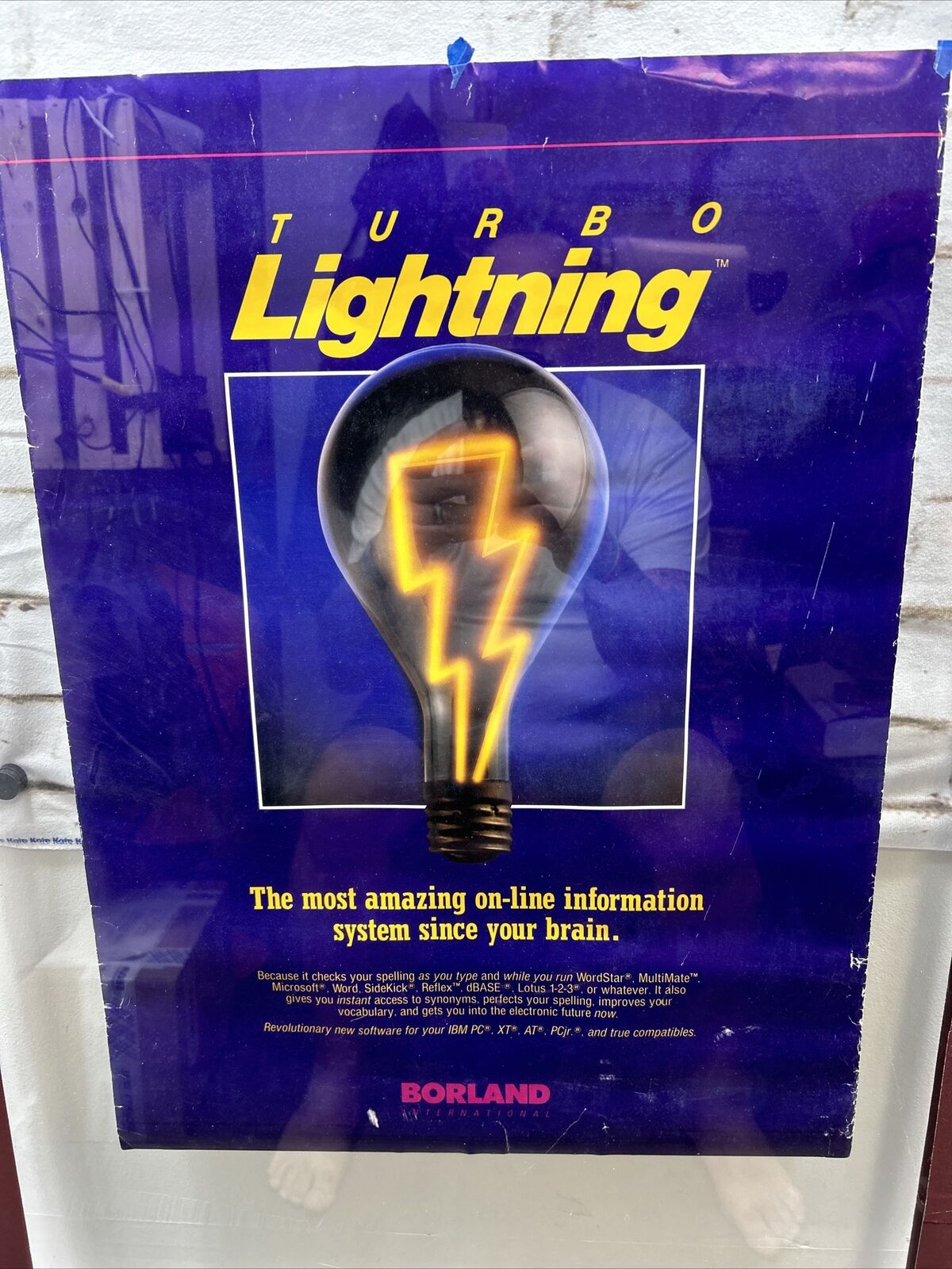 Borland International Turbo Lightning Vintage Software Poster 18”x24”