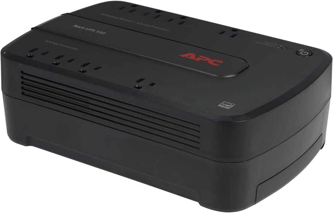 APC Battery Backup 550VA/330W Uninterruptible Power Supply for PC, BE550G