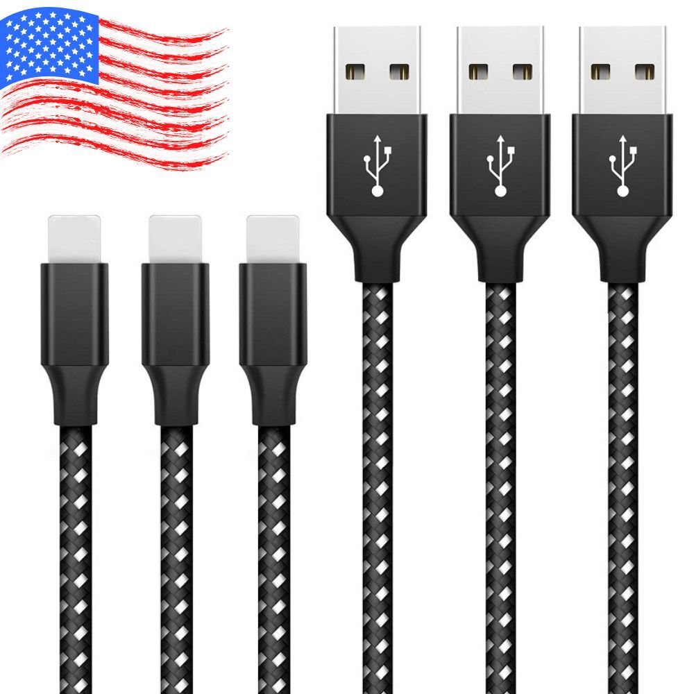 6/10Ft Heavy Duty Fast Charger Cable For iPhone 14 13 12 11 XR 8 7 Charging Cord
