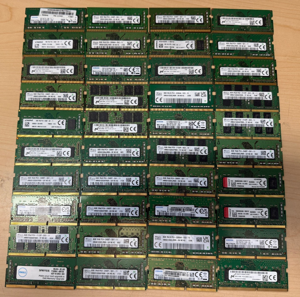 Lot of 40 SK Hynix Samsung 8GB DDR4 Laptop RAM SODIMM Mixed Speeds