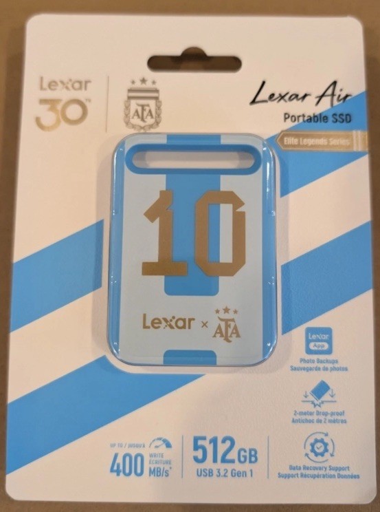 Lexar SL260 Air Elite Legends Series 512GB USB 3.2 Gen 1 Type-C Portable SSD