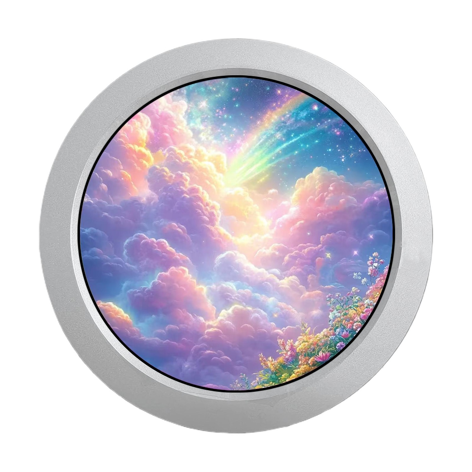 3.4inch 4inch  Circular LCD Monitor Black Silver aluminum alloy case Round LCD