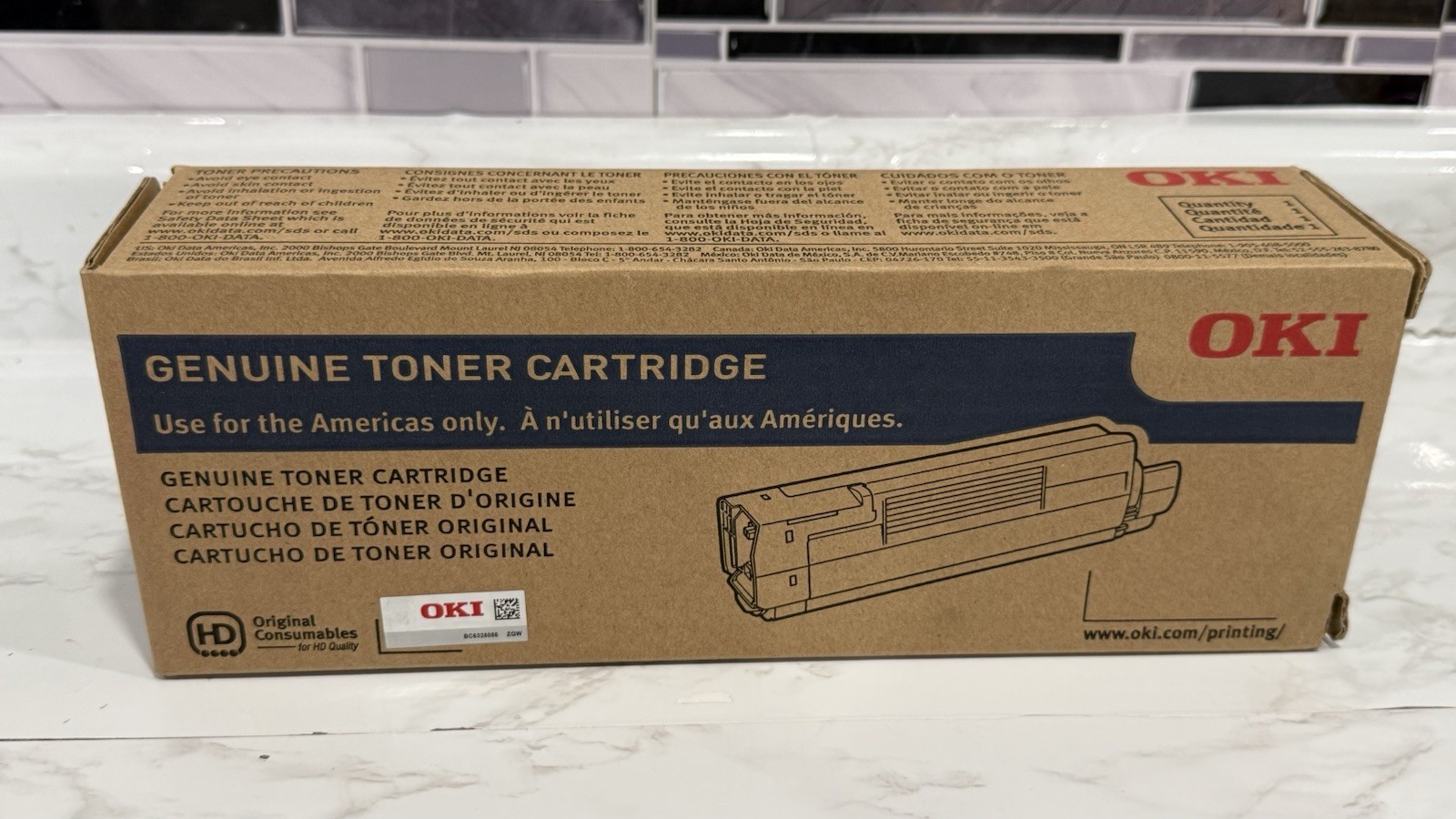 Original Oki C610 Black toner 44315304 New