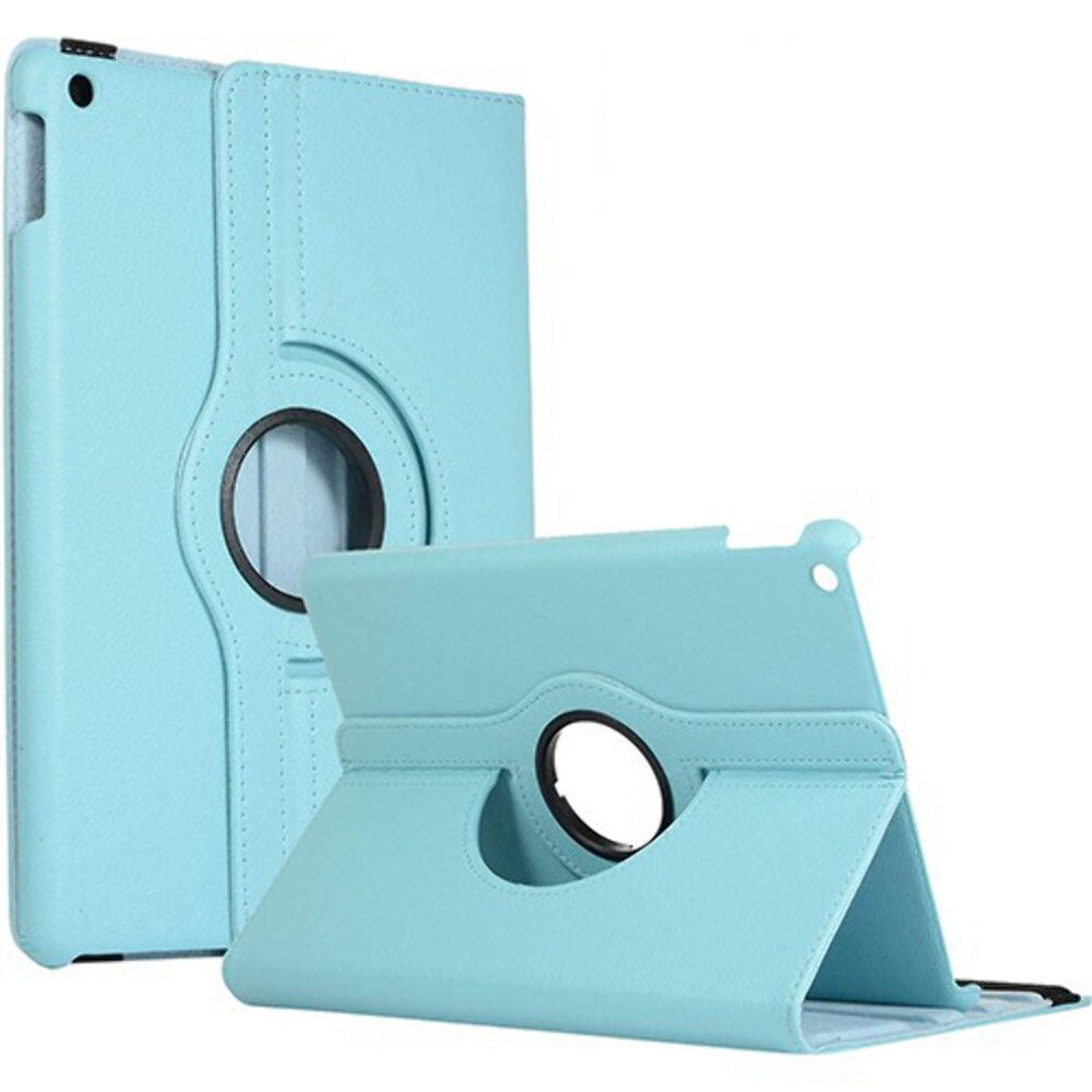 Leather Flip Rotating Portfolio Stand Case LIGHT BLUE for iPad 5/iPad 6 9.7"