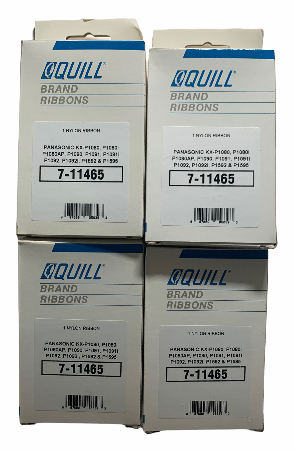 QUILL BRAND RIBBONS, 7-11465, LOT OF 4 FOR PANASONIC KX-P10801 + NOS 