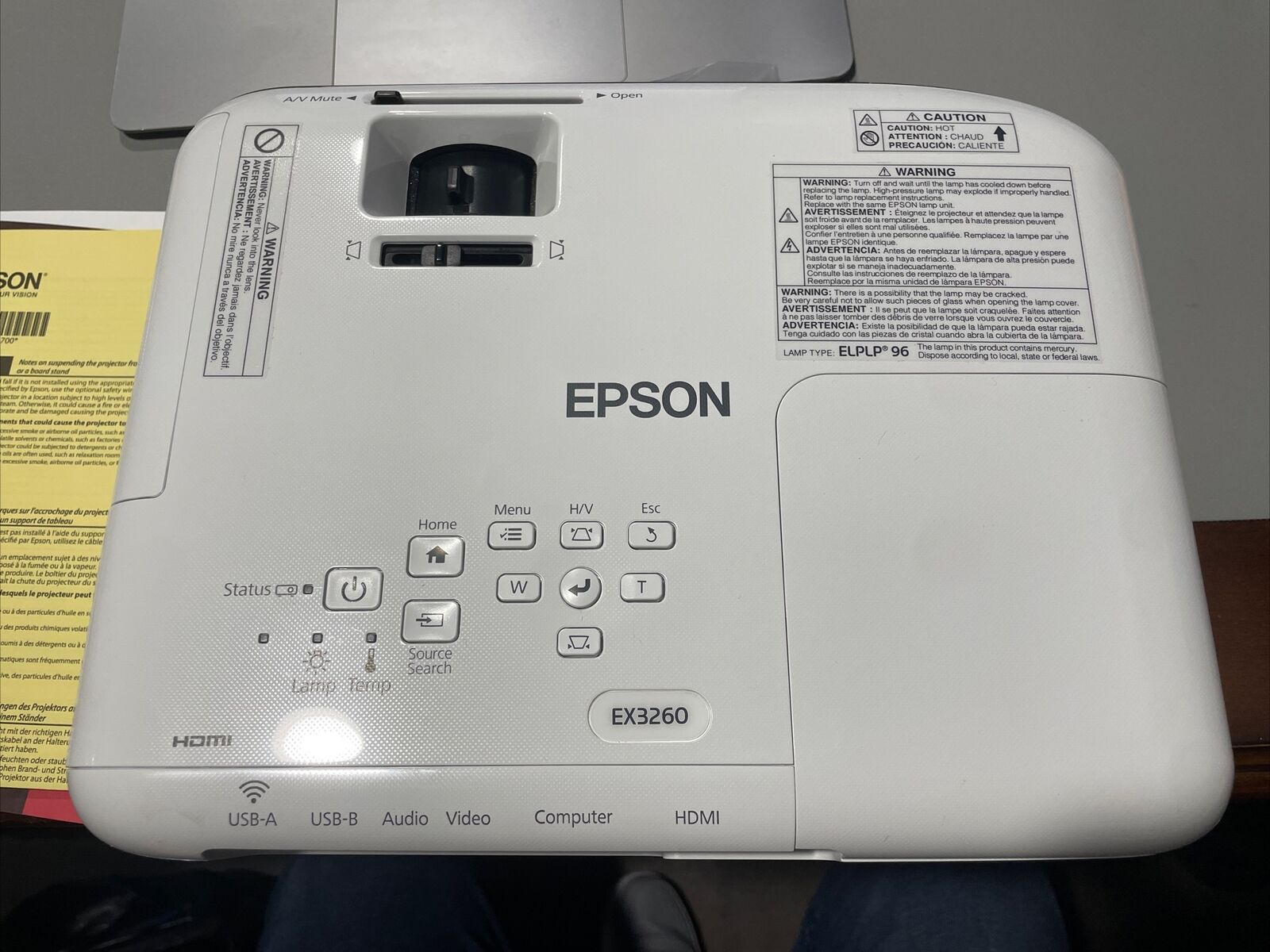 Epson EX3260 SVGA Portable Multimedia Projector - White