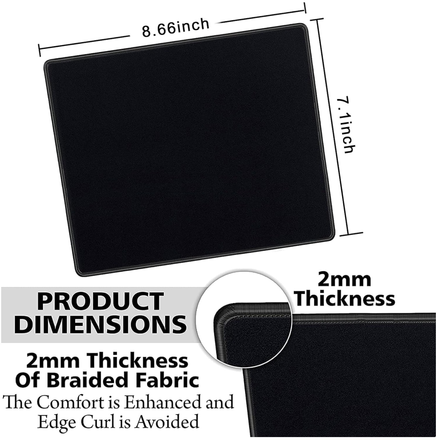 50 Pack Waterproof Mouse Pad Black