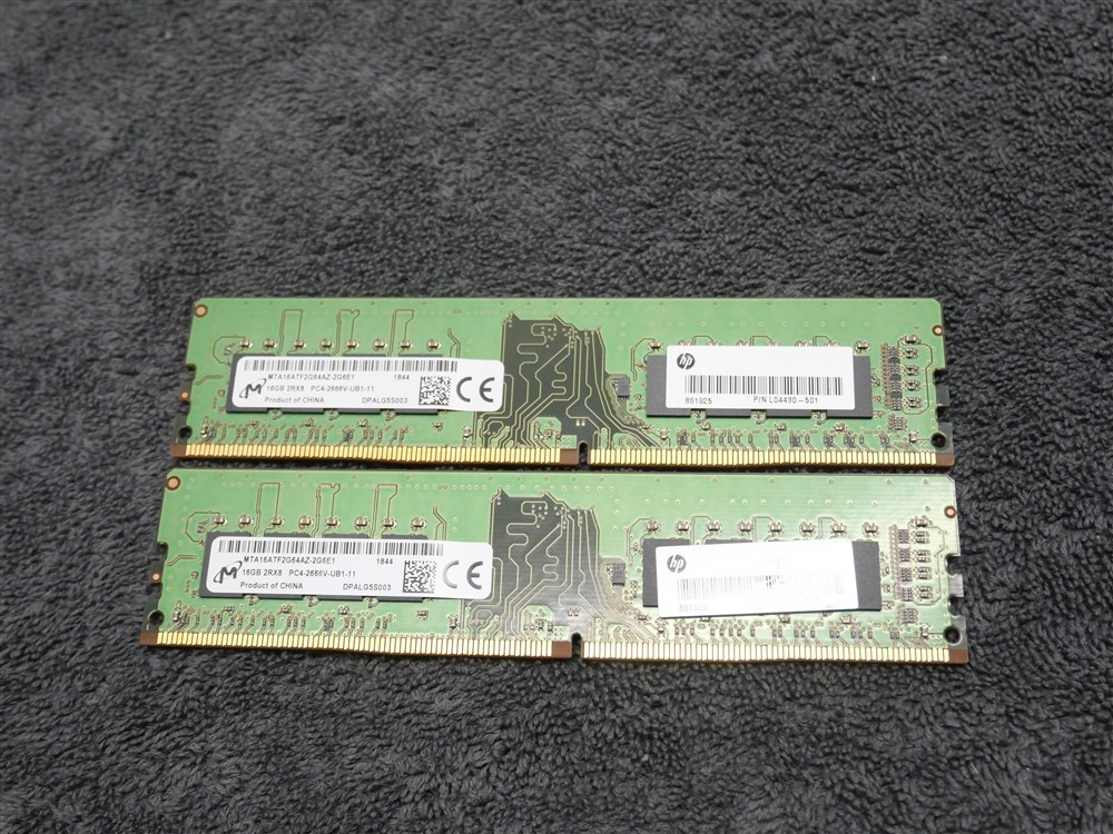 32GB (2x16GB) Micron DDR4-2666 2Rx8 Desktop RAM MTA16ATF2G64AZ-2G6E1 HP