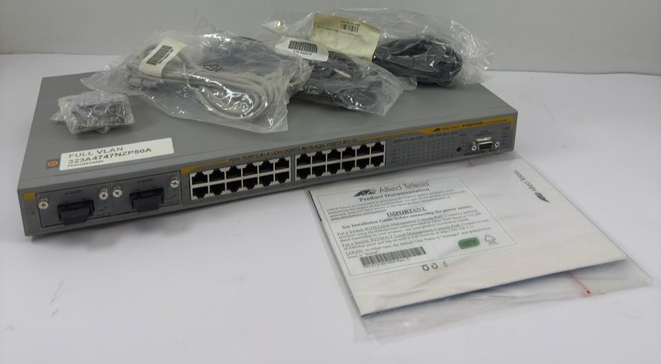 ALLIED TELESIS AT-8624T/2M 24 PORT LAYER 3 L3 10/100 MANAGED FAST NETWORK SWITCH