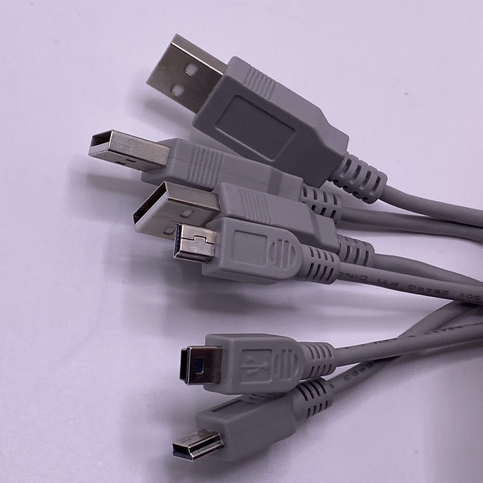 3 Pcs  5 Feet Mini USB To USB  5 Pin Fast Data Sync Lead Charger Camera PC
