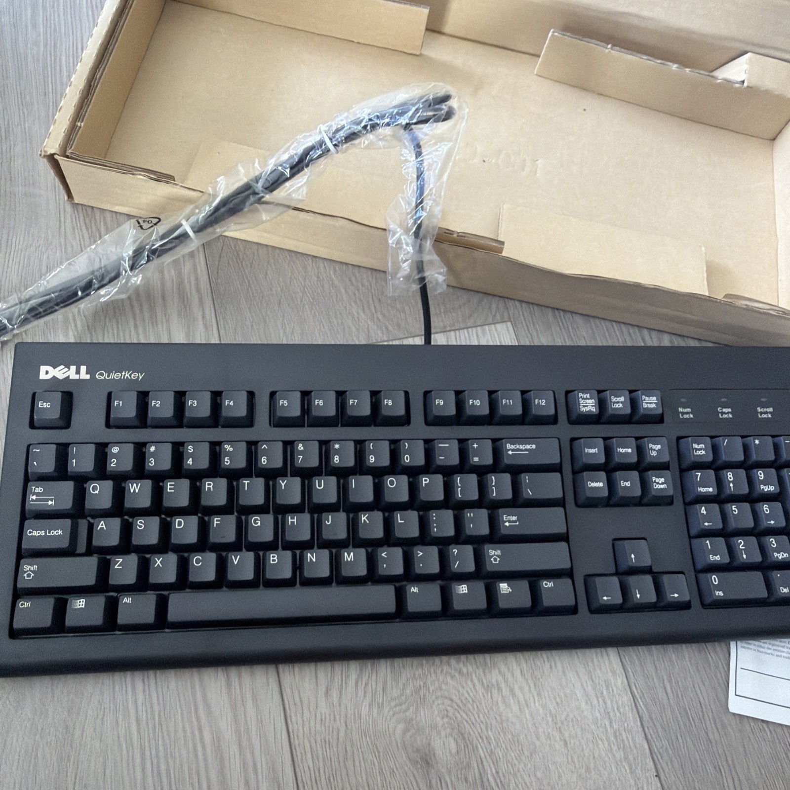 Vintage Dell QuietKey Black Keyboard Model RT7D5JTW - NEW OPEN BOX