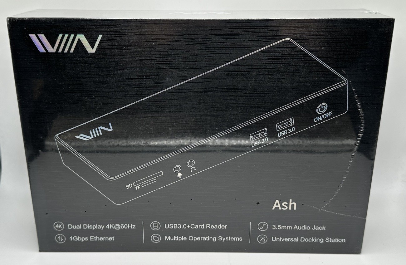 IVINN D6902 4K DUAL DISPLAY USB 3.0 DOCKING STATION - ASH *BRAND NEW & SEALED*