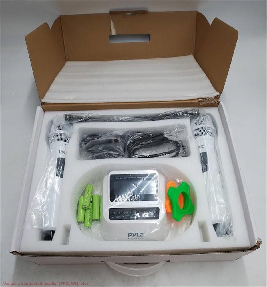 Pyle UHF Wireless Microphone System - White **OPEN BOX**
