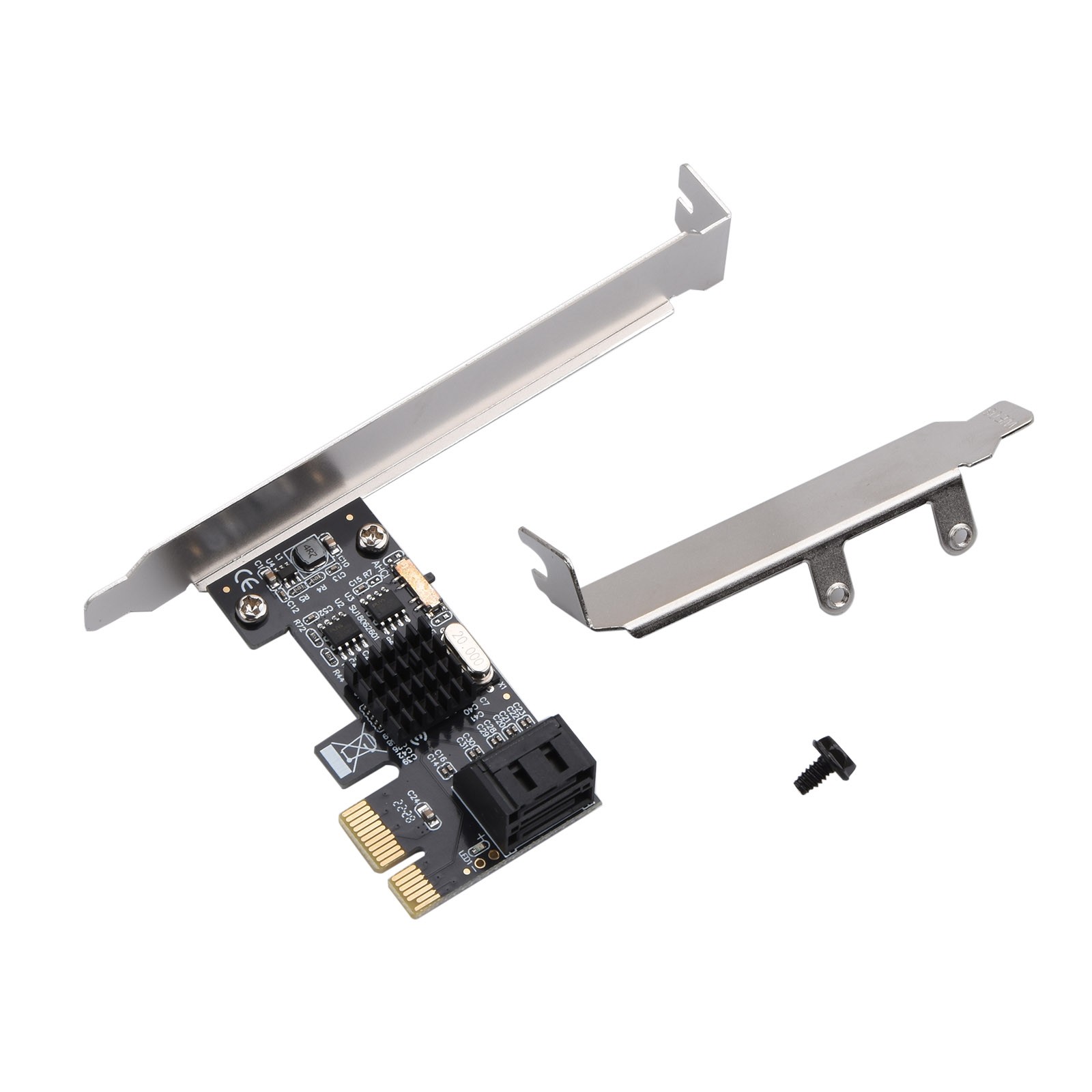 1Pc AHCI Boot SATA3.0 2-Port SATA III Expansion Controller Adapter Card 6G
