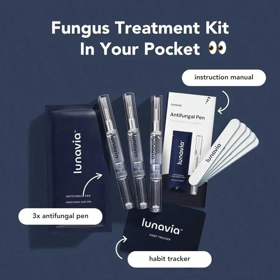 Lunavia Antifungal Pen 3-Pack, 25% Undecylenic Acid, Treats Athlete's Foot