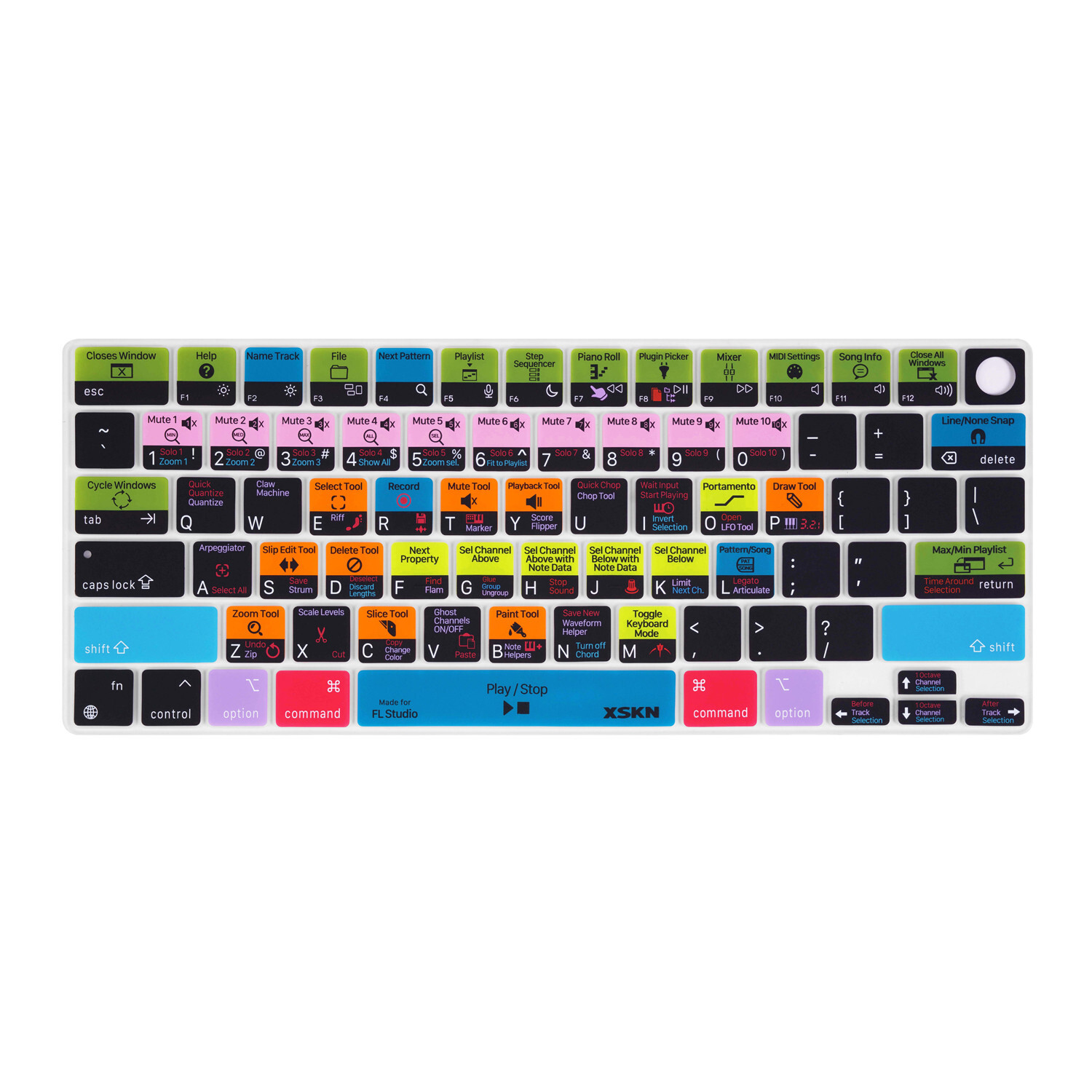 XSKN FL Studio Shortcuts Keyboard Cover for 2026 Macbook Neo 13 inch A3404