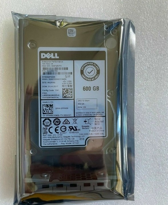 Dell FPW68 0FPW68 600GB 15K 12Gb/s 2.5" SAS ST600MP0036 Hard Drive W TRAY