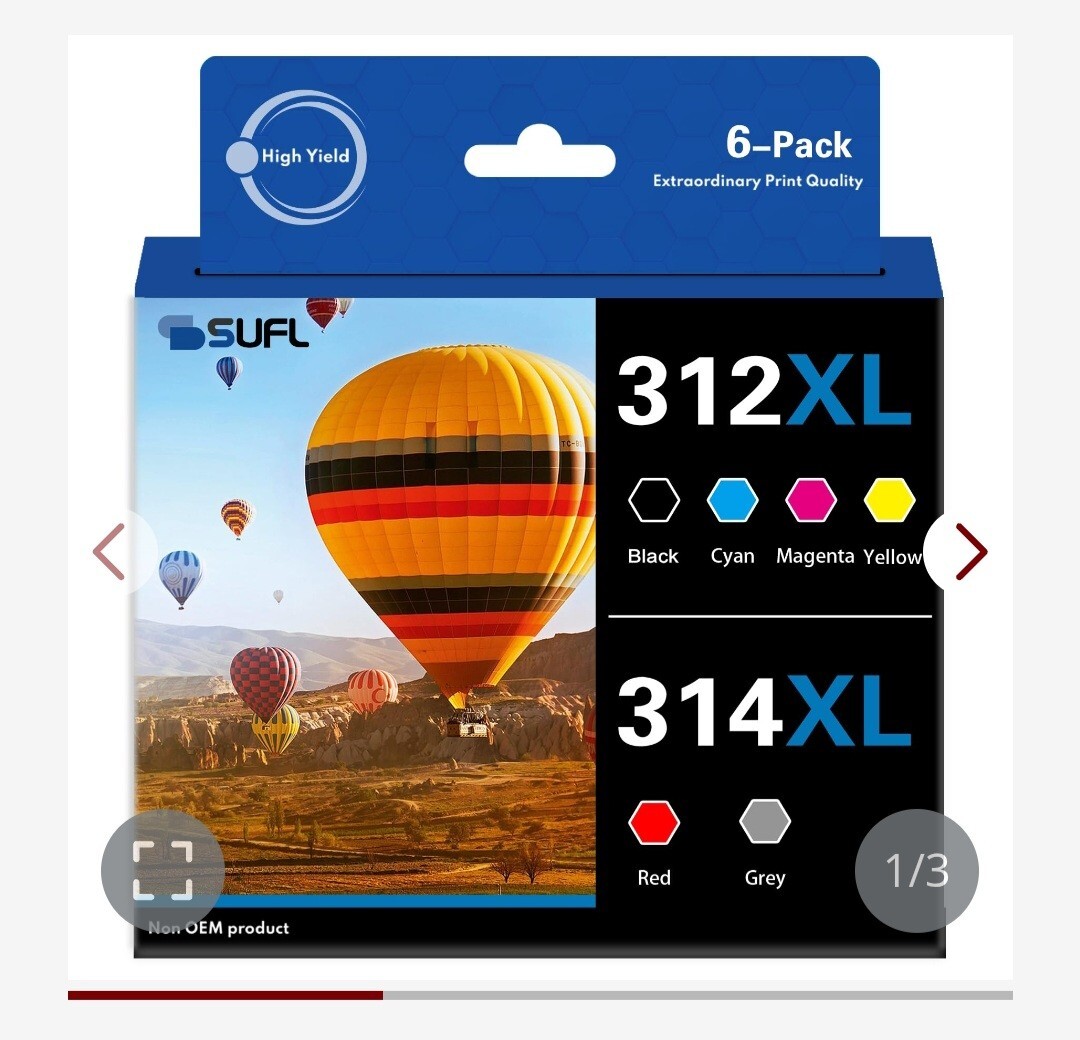 ink cartridges lot 312 XL