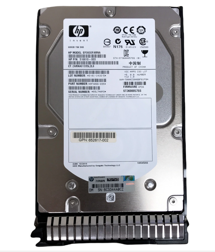 HP 653952-001 652620-B21 600GB 15K 6G 3.5 " SAS Internal GEN8 HDD