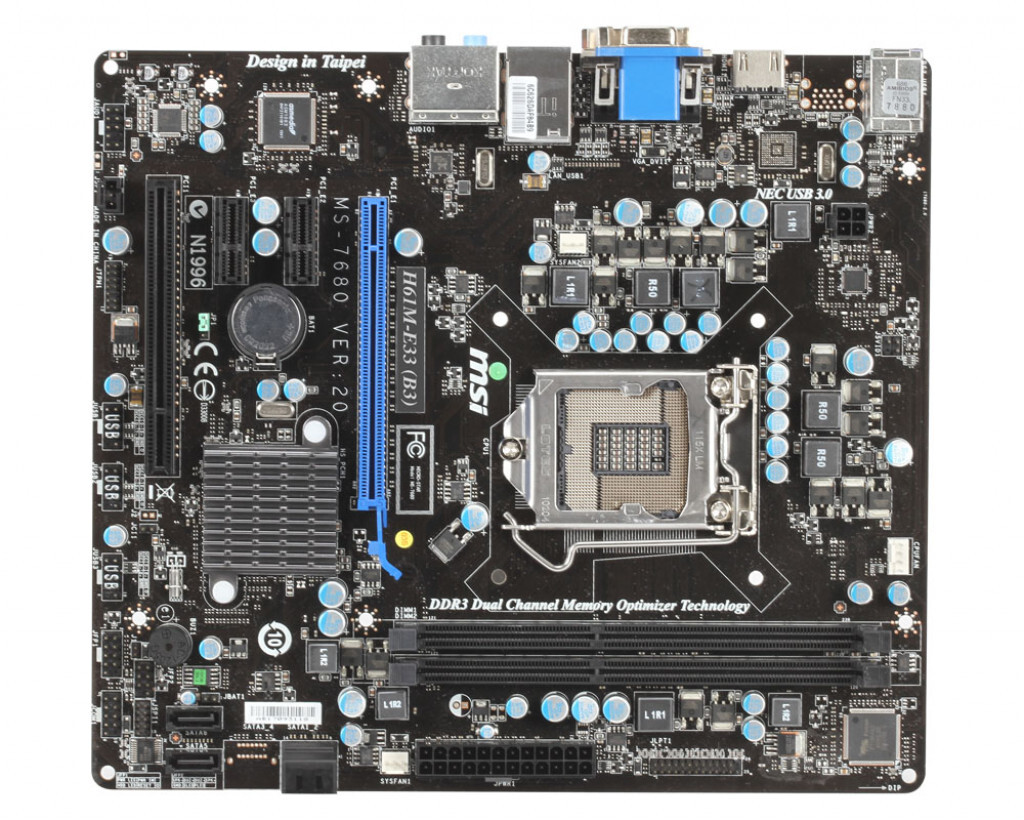 For MSI H61M-E33(B3) MS-7680 VER：2.0 Motherboard LGA1155 DDR3 M-ATX Mainboard