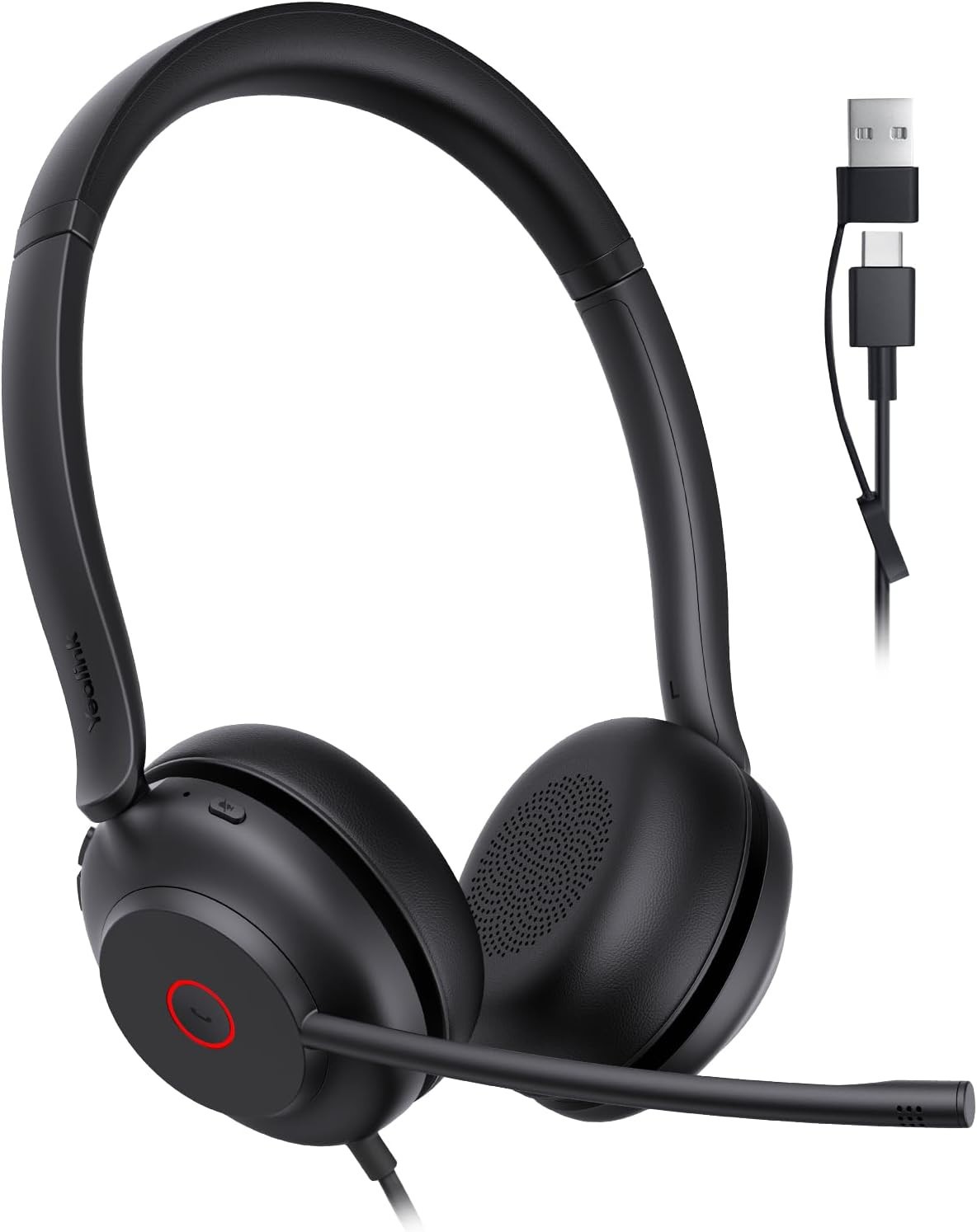 Yealink UH35 2nd Gen Wired Dual Ear Headset USB-C/A Teams Zoom Cert AI NC
