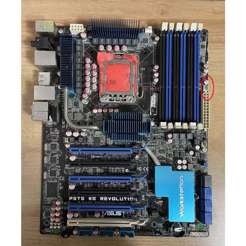 Motherboard For ASUS P6T6 WS Revolution x58 X5650 LGA1366 CPU X58 DDR3 SLi Intel
