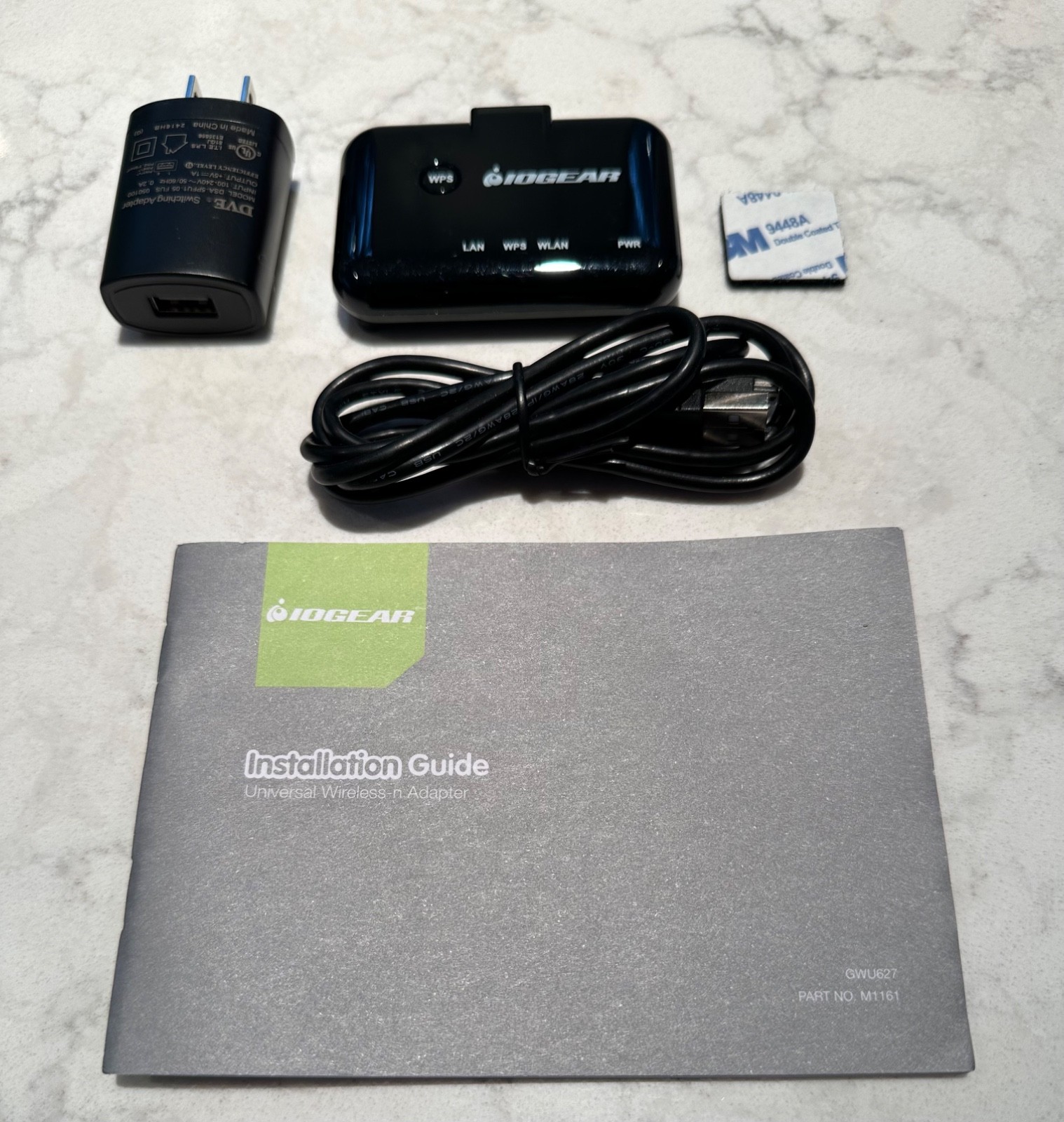 IOGEAR GWU637 Universal Ethernet to WiFi N Adapter 300Mbps Unused Complete