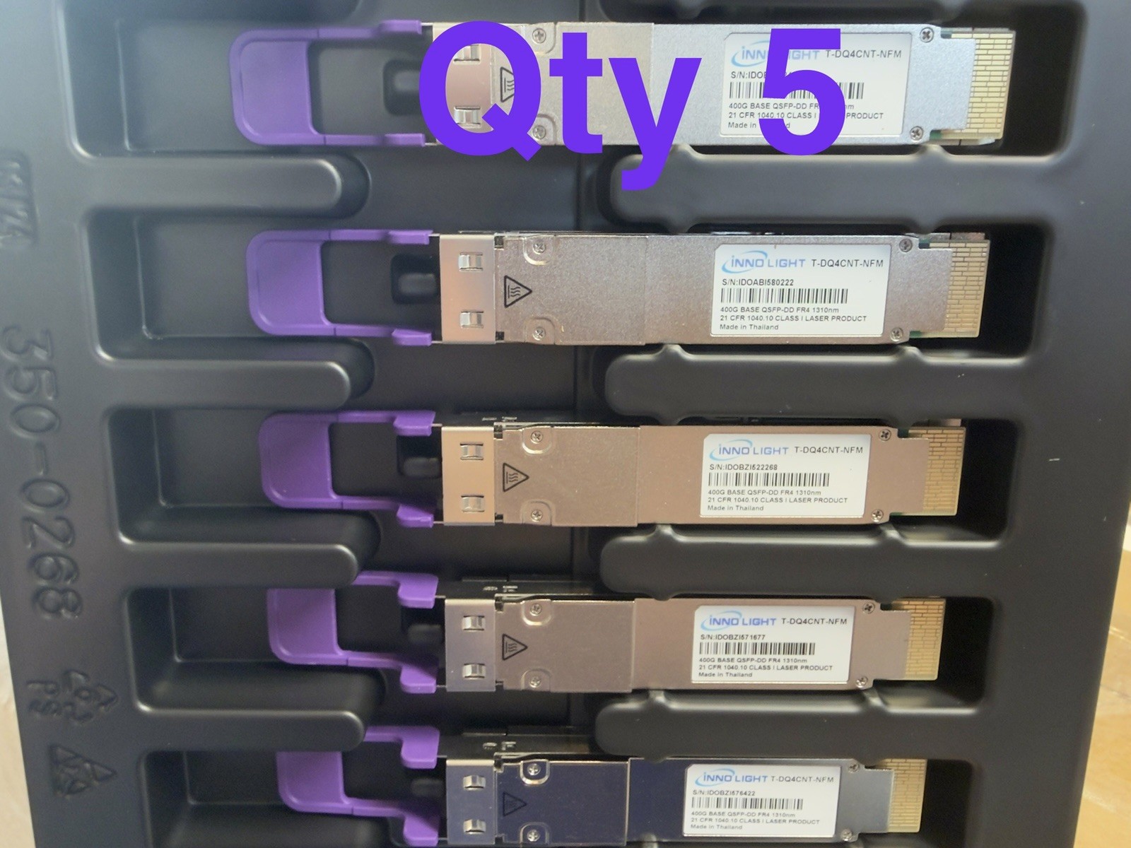 5 Innolight T-DQ4CNT-NFM 400G Base QSFP-DD FR4 1310nm Optical Transceiver Qty 5