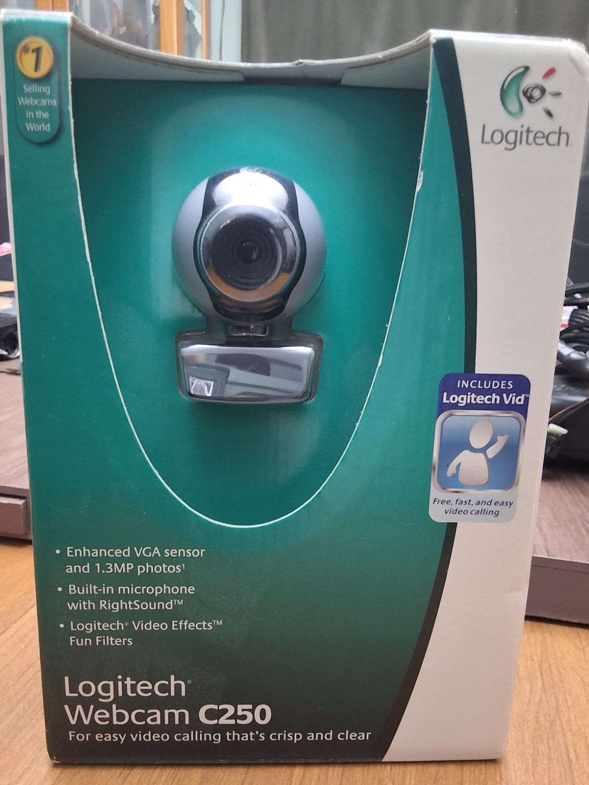 Logitech Webcam C250 960-000348 USB Camera NEW Factory Sealed Vintage 2009