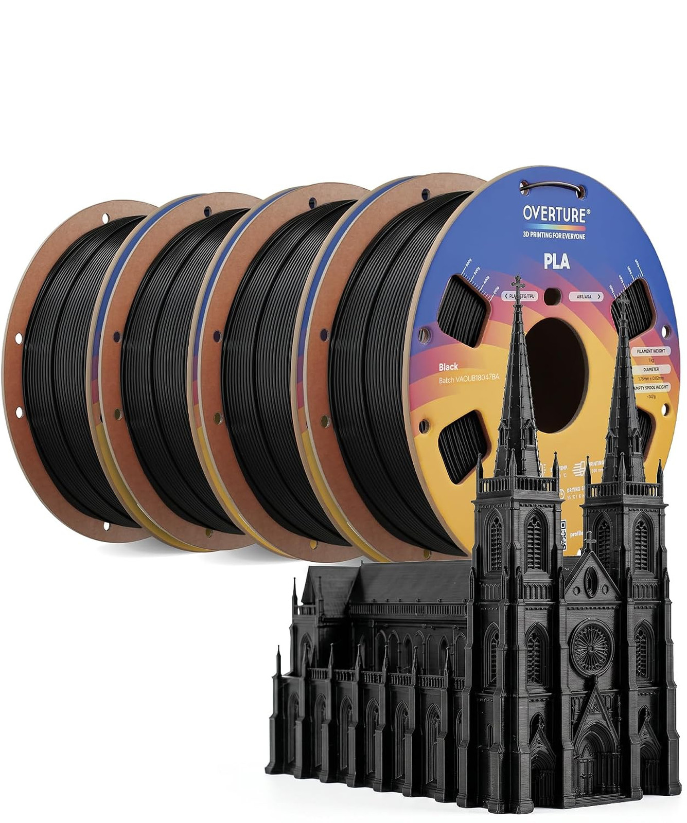 4KG Bundle High Speed PLA Filament 1.75mm, 3D Printer Filament