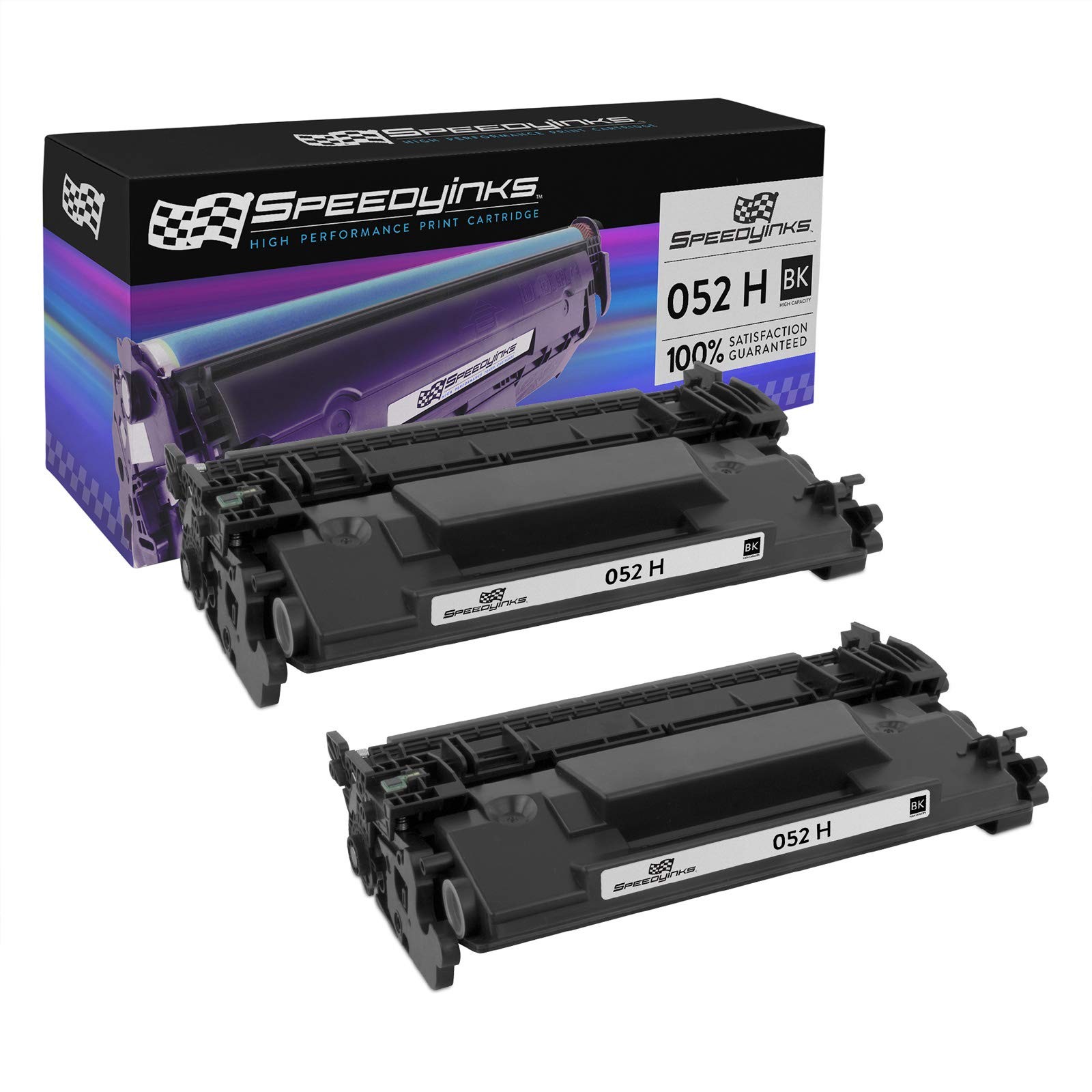 Speedy 2PK Compatible Canon 052H / 2200C001 High Yield Black Toner Cartridges