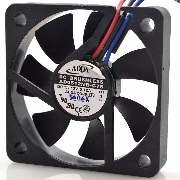 ADDA AD0512MB-G76 5010 12V 0.12A 5CM 3-Wire Cooling Fan