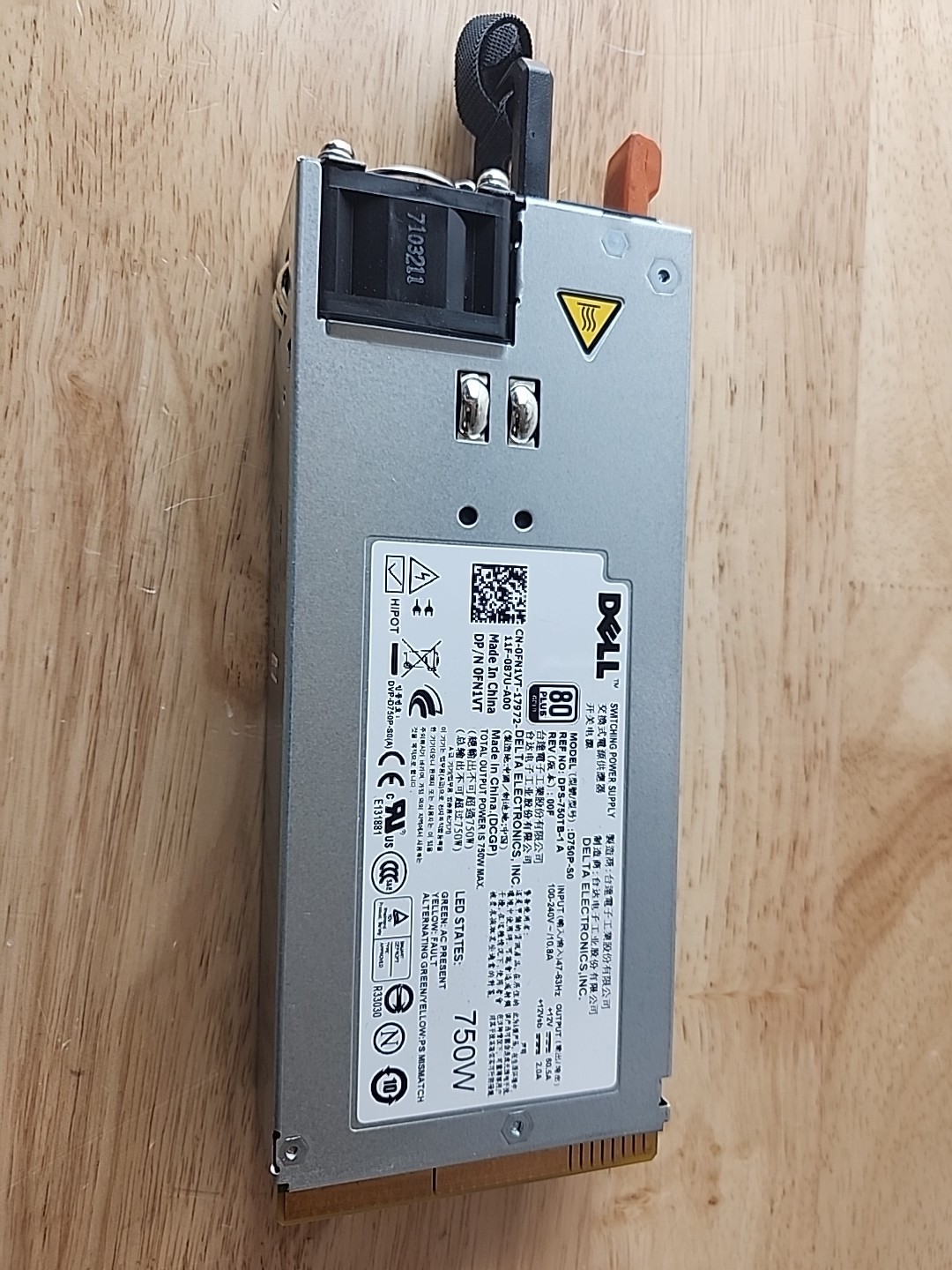 ✅ Dell D750P-S0 Switching Power Supply DPS-750TB-1 A 0FN1VT Tested Working OEM