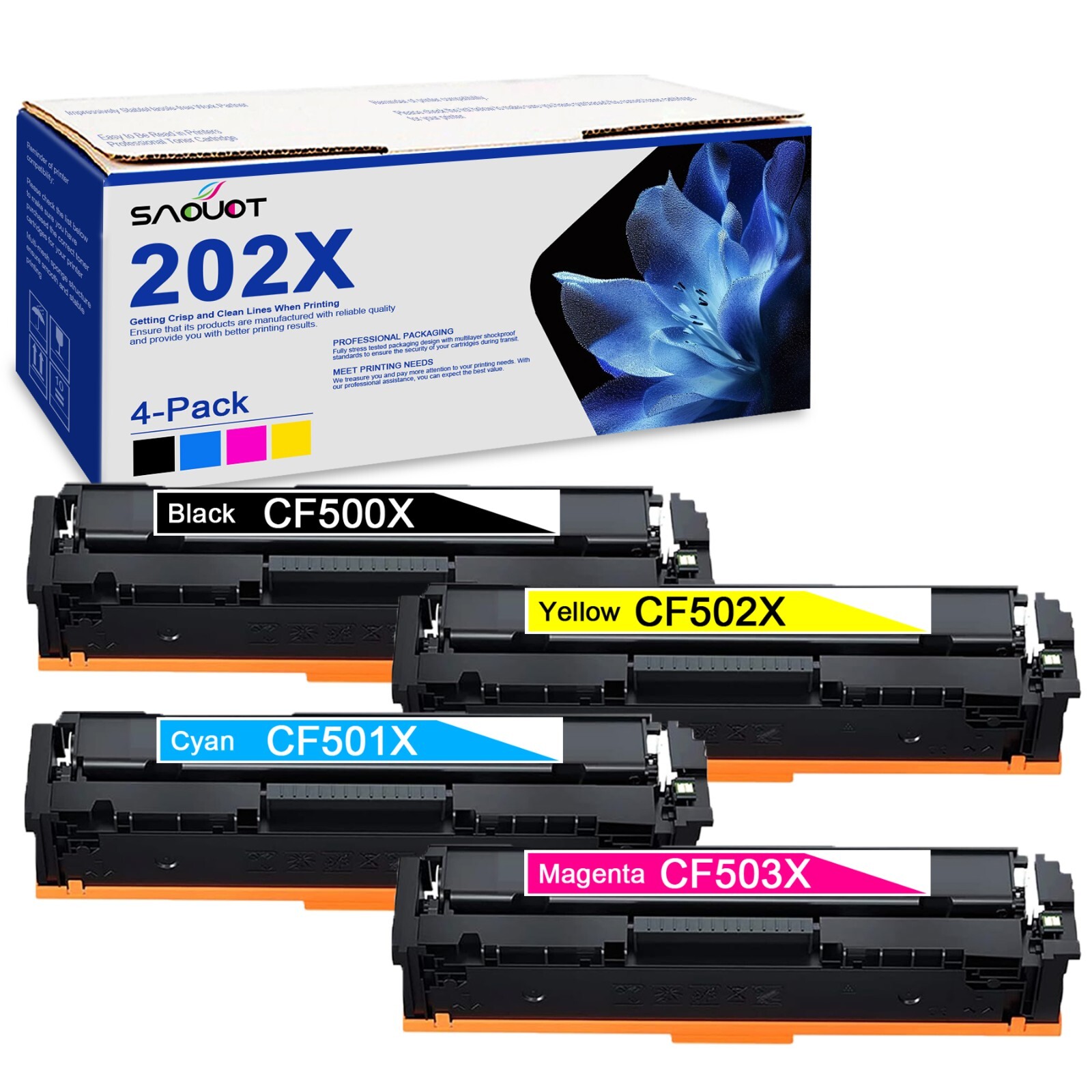 202X Toner Cartridges Replacement for HP Pro MFP M281fdw M281cdw M254dn M281fdn
