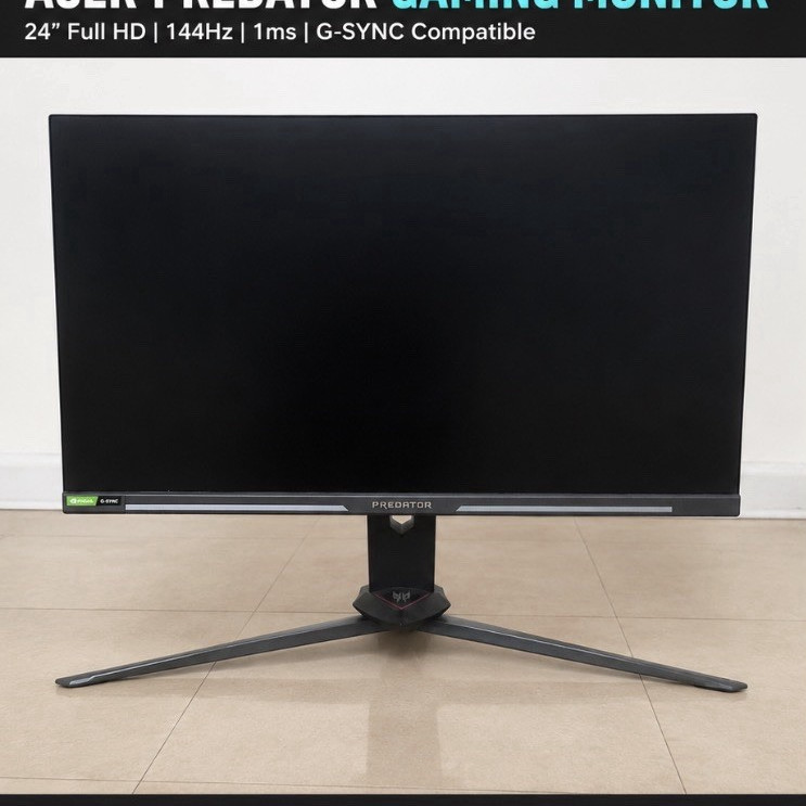 Acer Predator 24in FHD 1920x1080 144Hz 1ms G-SYNC Compatible Black