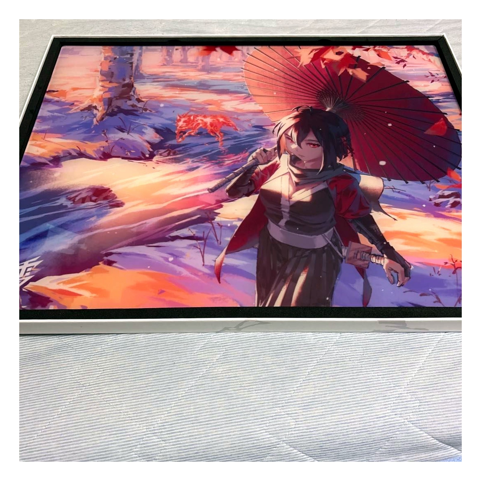 Yuki Aim Kitsune Glass Mouse Pad Fox Japanese Design Gaming Mat Japan Import NEW
