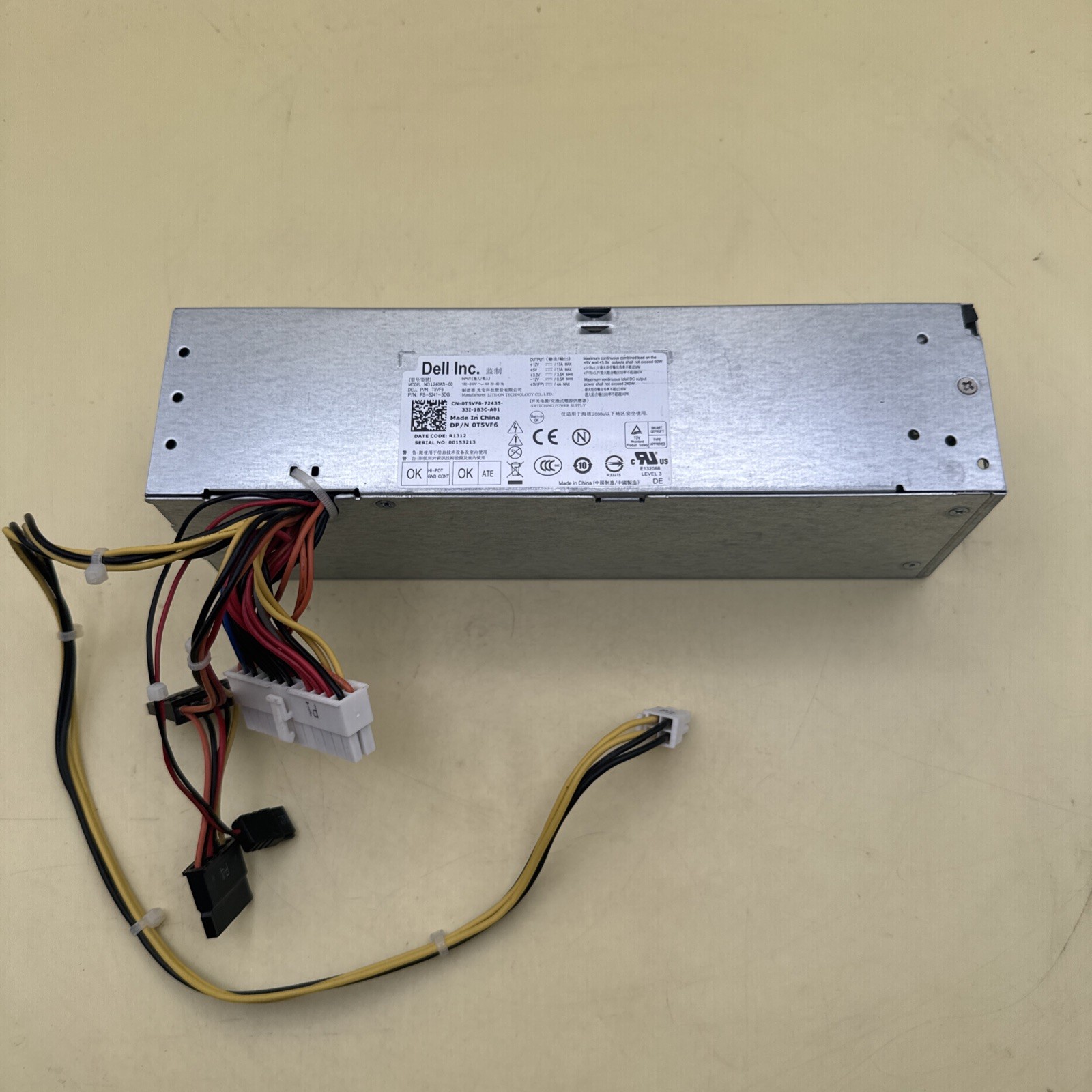 Dell T5VF6 Optiplex 3010 60W Power Supply (L240AS-00)