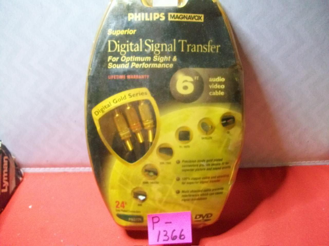 PHILIPS MAGNAVOX SUPERIOR DIGITAL SIGNAL TRANSFER 6FT AUDIO VIDEO CABLES M62771