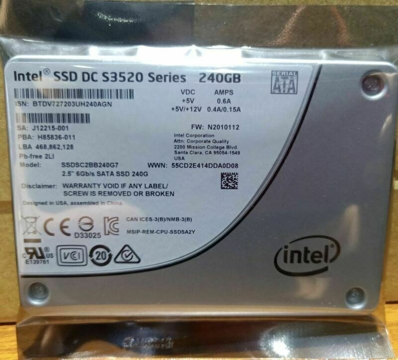 Intel S3520 240GB SSD Solid State Drive SATA S3520 Series SSDSC2BB240G7