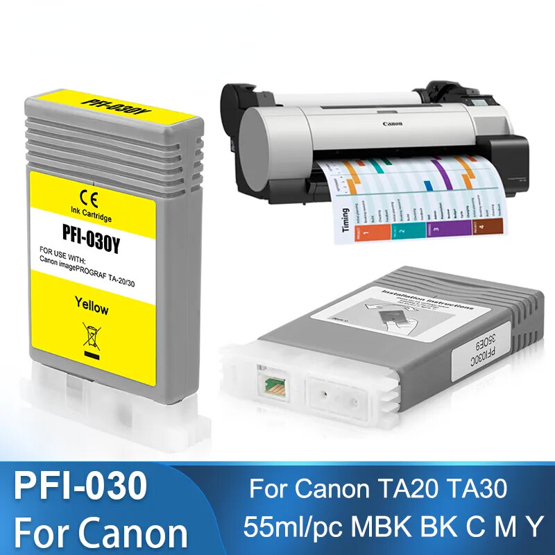 PFI-030 Compatible Ink 55ML/PC for Canon TA20/30 Printer Replaceable Cartouches 