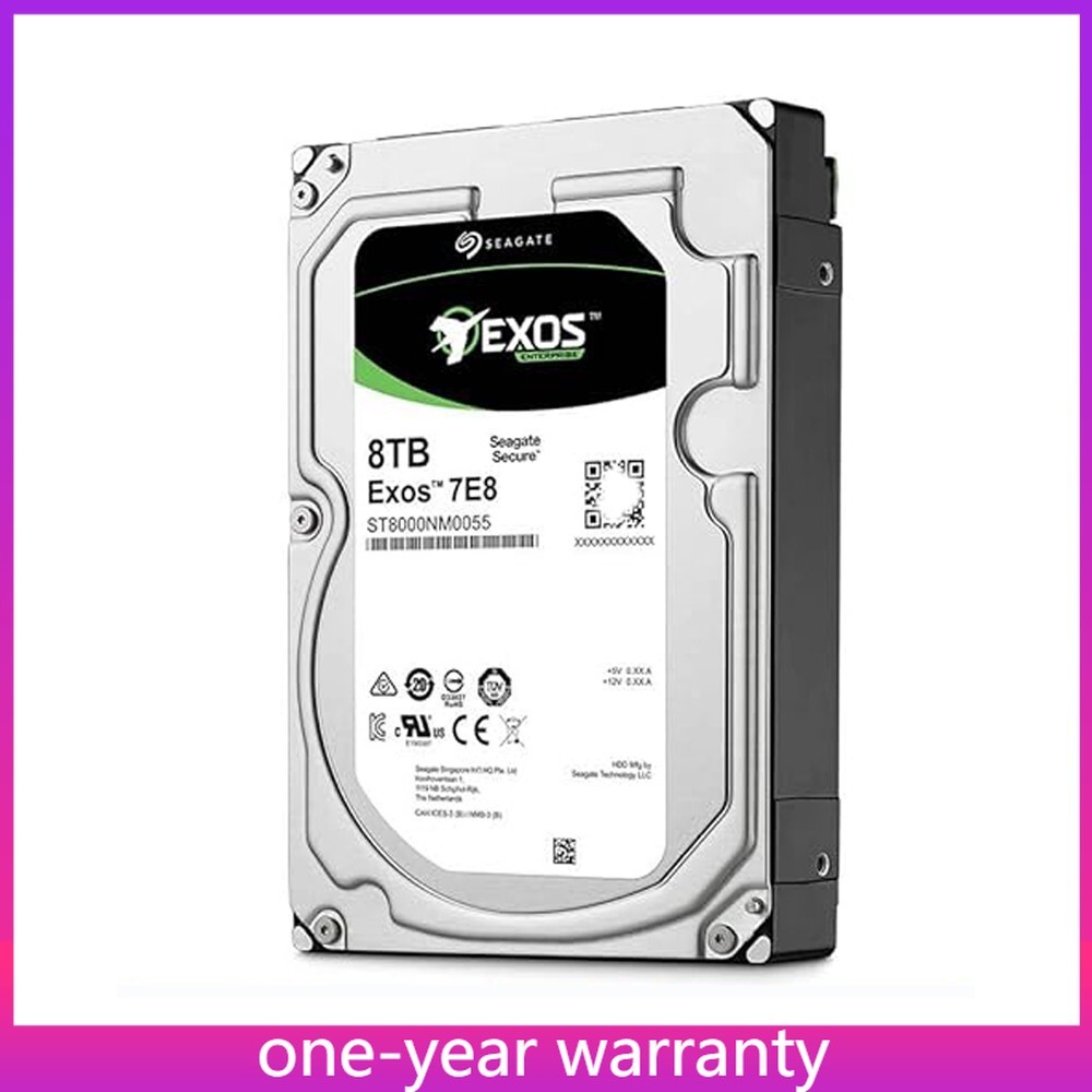 Seagate ST8000NM0055 Exos 7E8 8TB Sata 256MB 3.5" Internal HDD Hard Disk Drive 