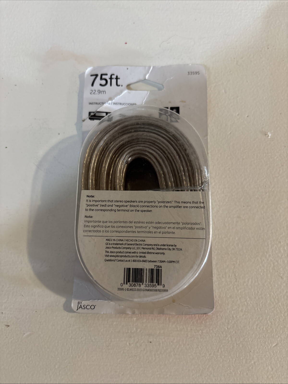 G.E. 75 ft. Clear Speaker Wire  Home Theater Systems All Brands  33595